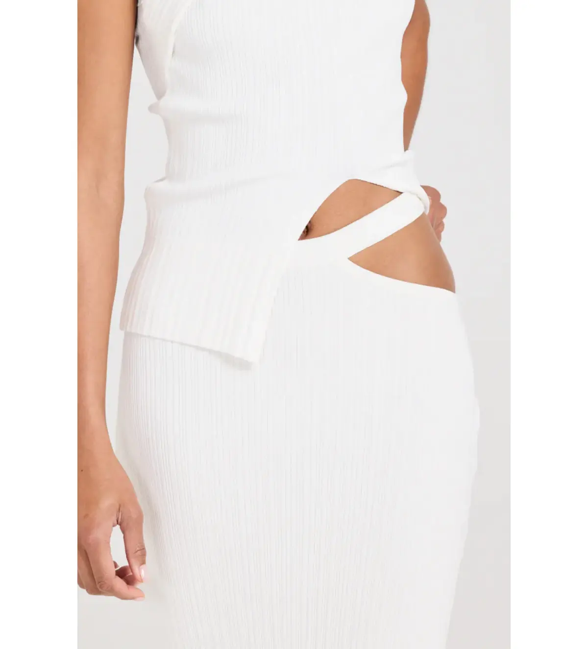 Henne Romee Knit Top and Skirt Set White Size AU 10 - Image 4