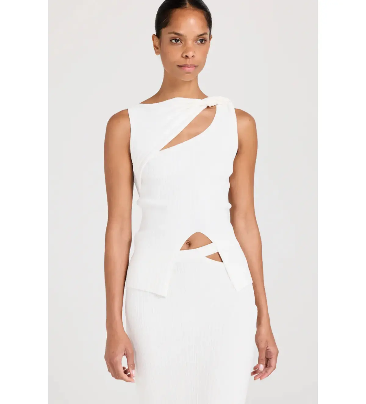 Henne Romee Knit Top and Skirt Set White Size AU 10 - Image 2