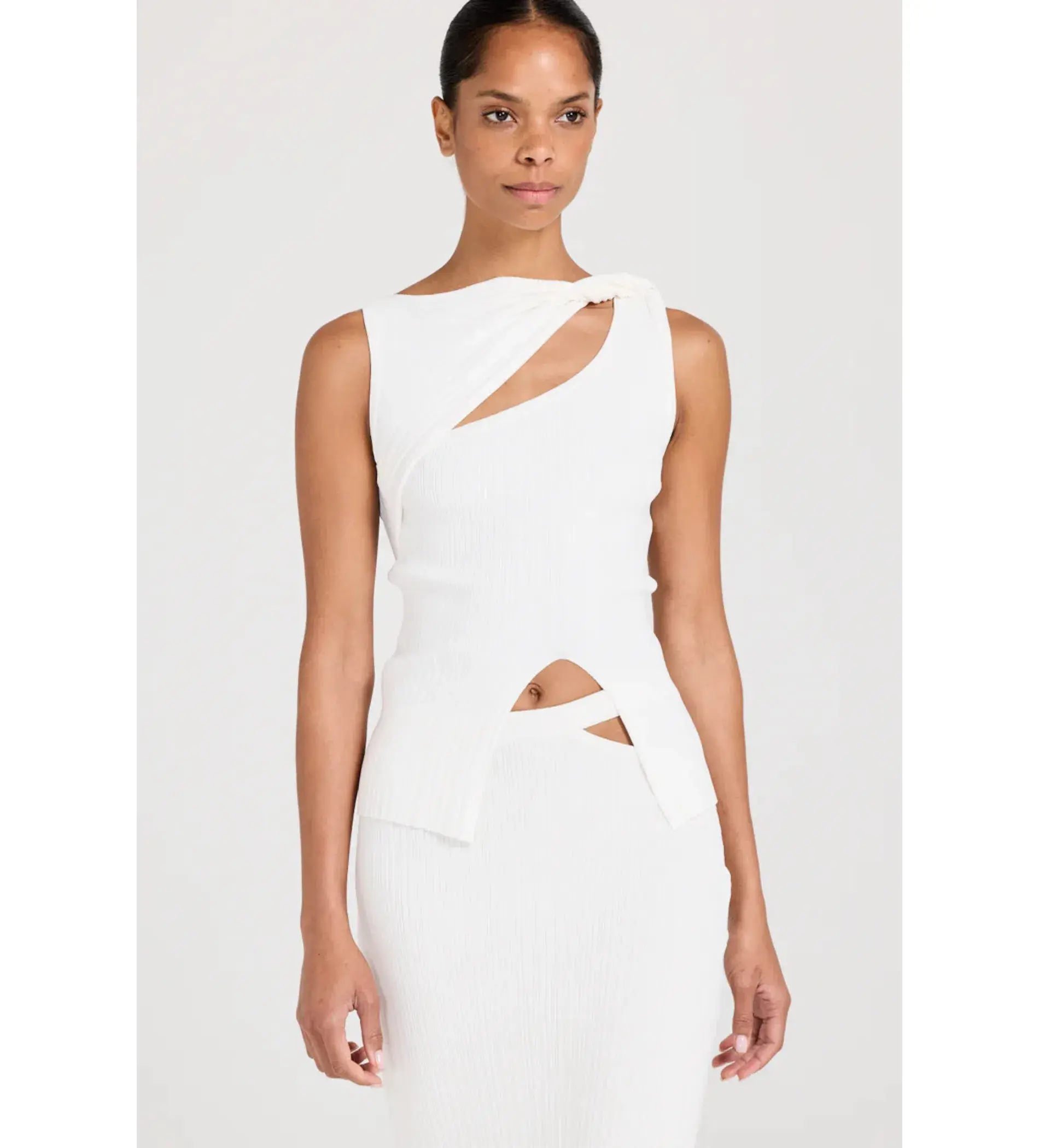 Henne Romee Knit Top and Skirt Set White Size AU 10 - Image 2