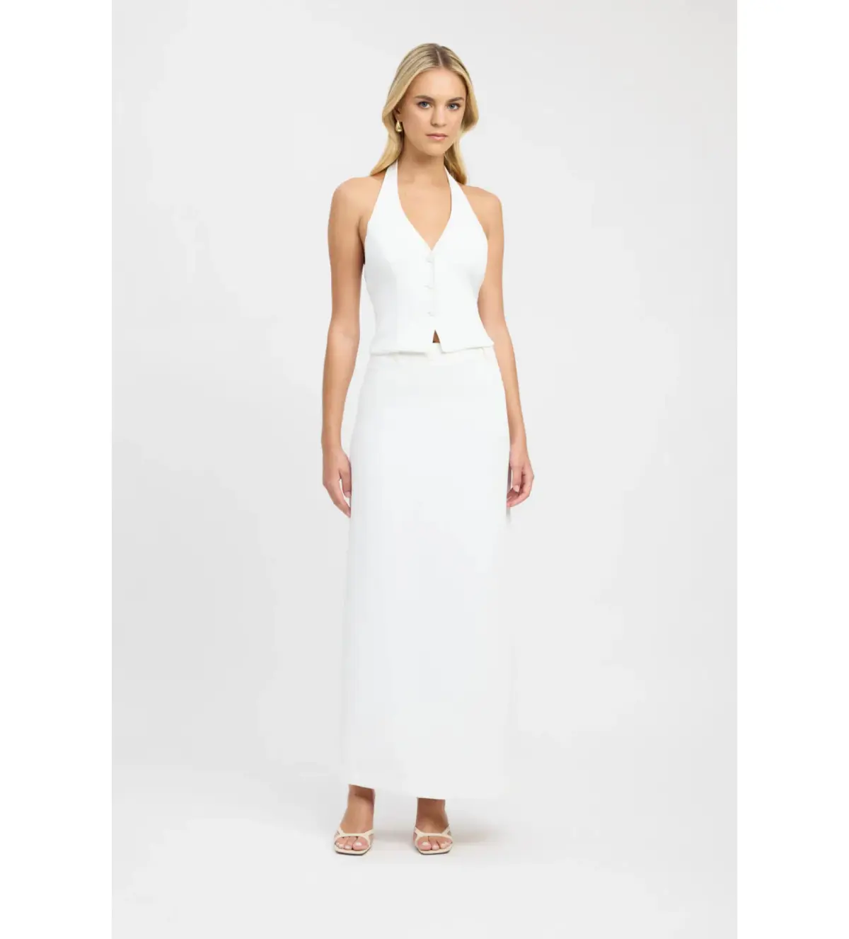 Kookai Oyster Vest Top in Natural White Size AU 10  - Image 1