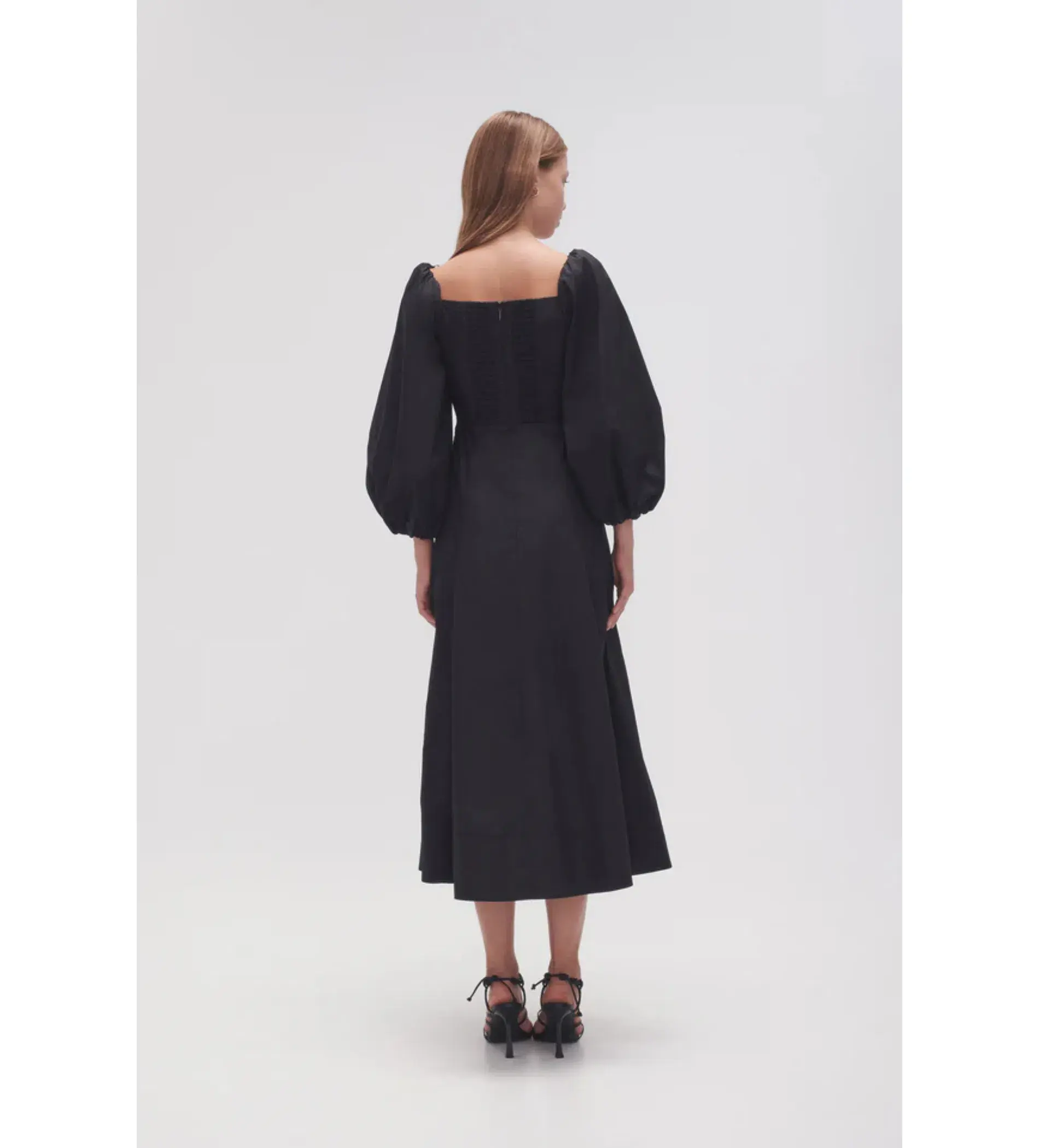 Aje Hester Corsetted Midi Dress Black Size AU 14 - Image 4