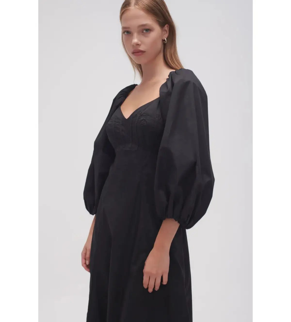 Aje Hester Corsetted Midi Dress Black Size AU 14 - Image 3