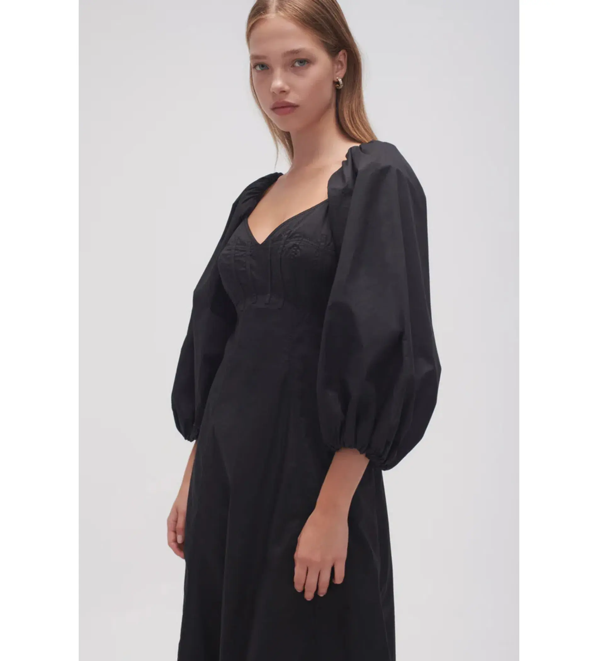 Aje Hester Corsetted Midi Dress Black Size AU 14 - Image 3