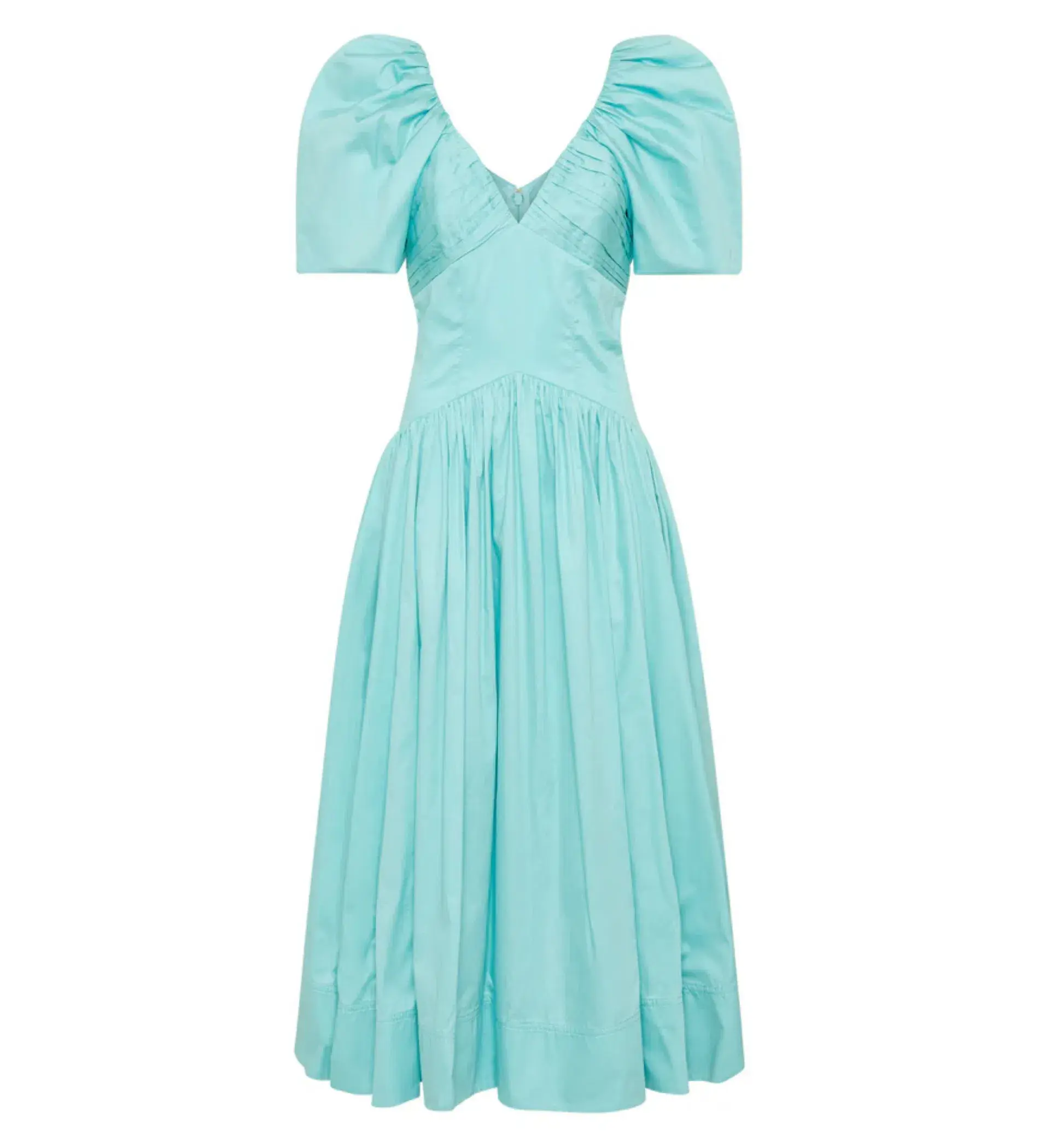 Aje Gabrielle Plunge Midi Dress Spearmint Blue Size AU 14 - Image 4