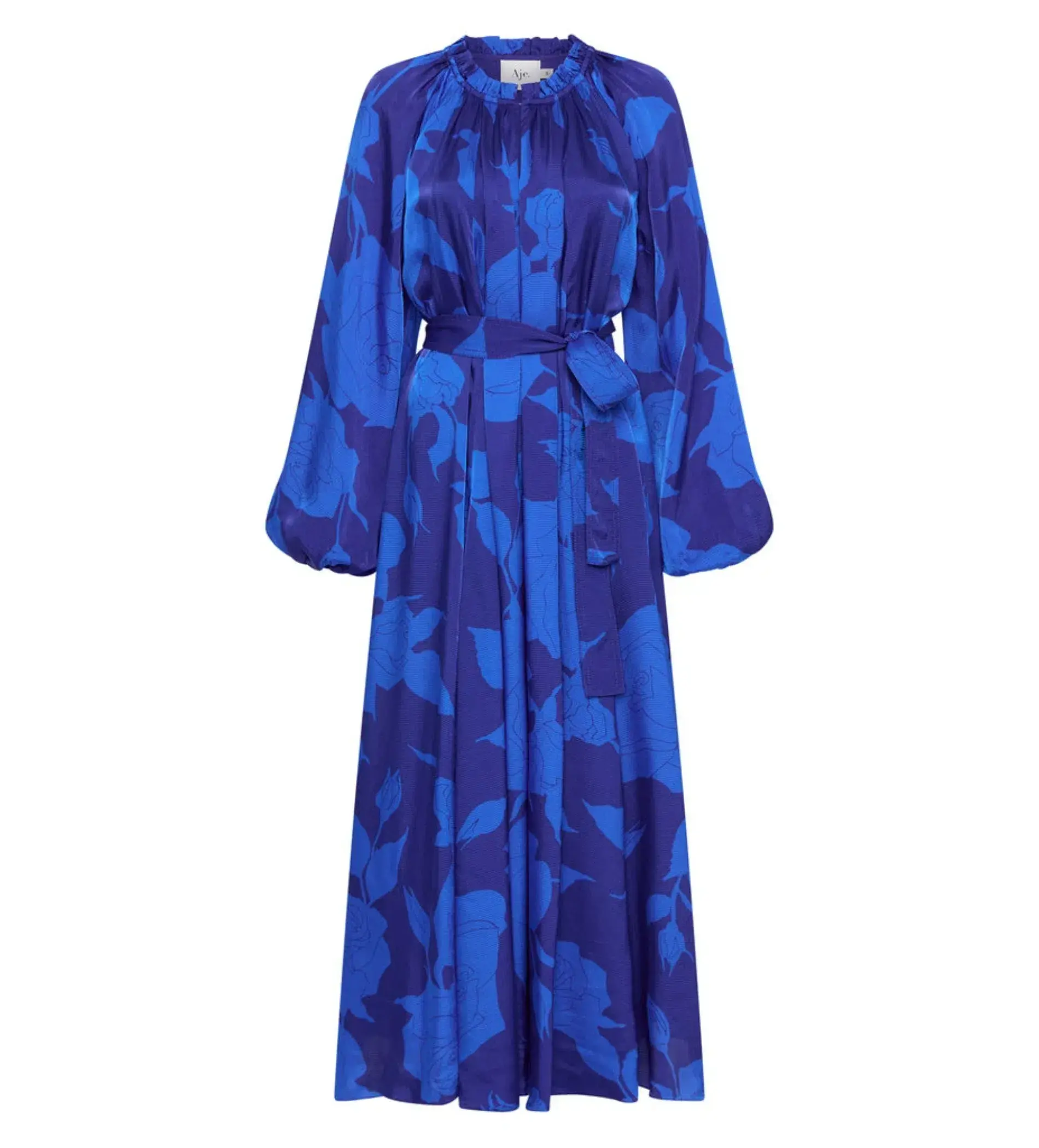 Aje Knowing  Belted Smocked Midi Dress Electric Rose Size AU 12  - Image 4