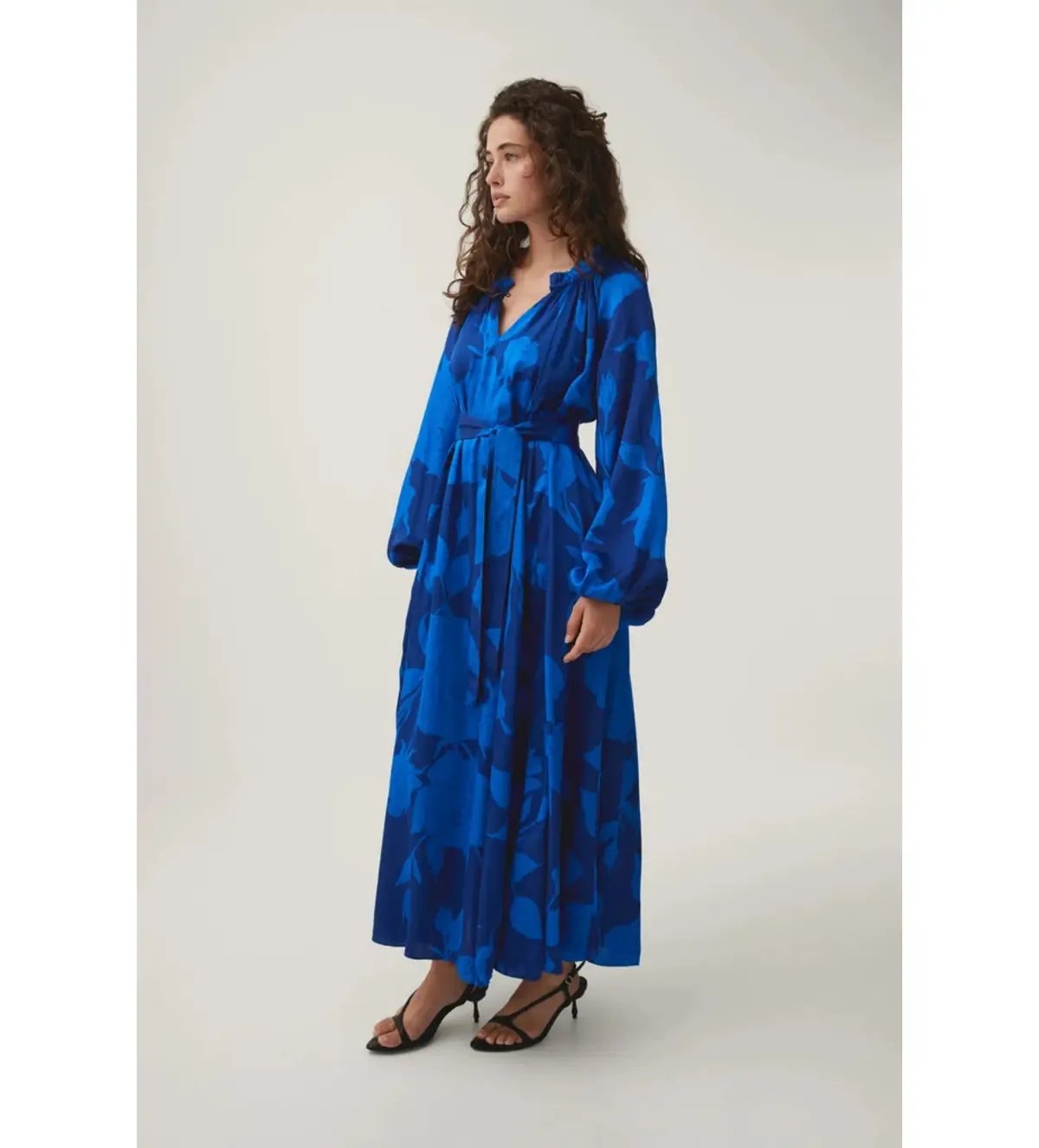 Aje Knowing  Belted Smocked Midi Dress Electric Rose Size AU 12  - Image 3