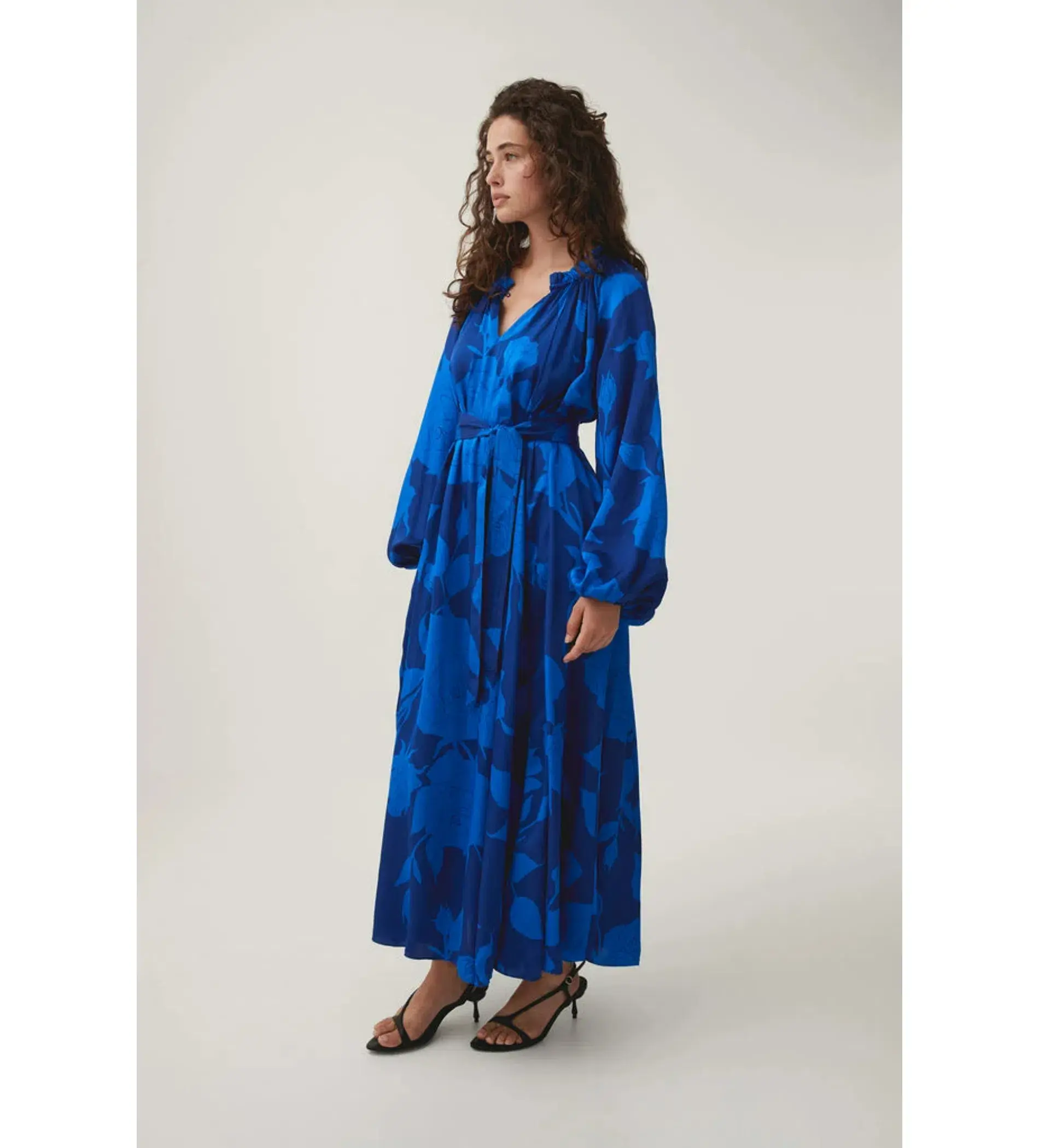 Aje Knowing  Belted Smocked Midi Dress Electric Rose Size AU 12  - Image 3
