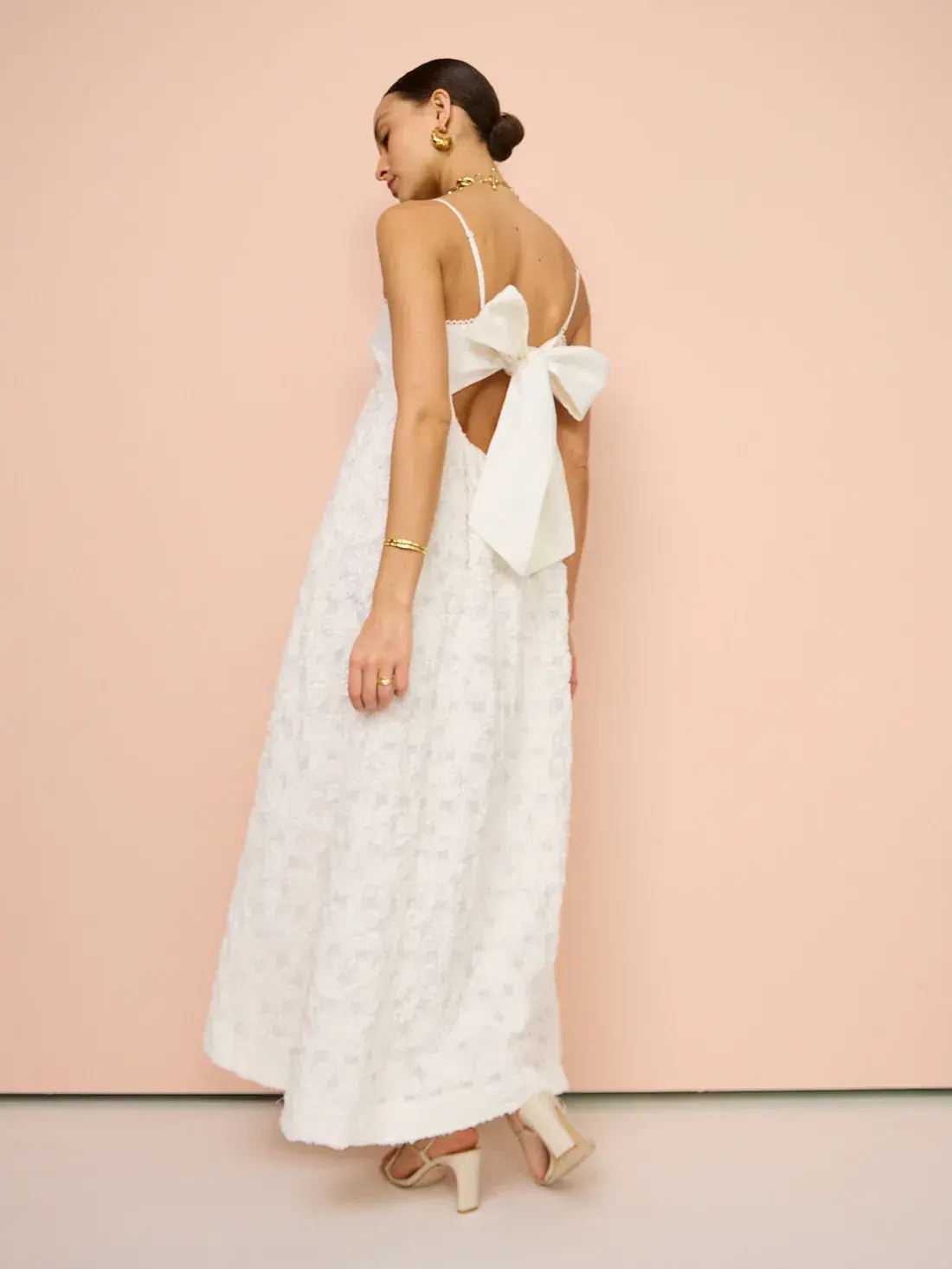 Alemais Iggy Embroidered Midi Dress White Size AU 8 - Image 5