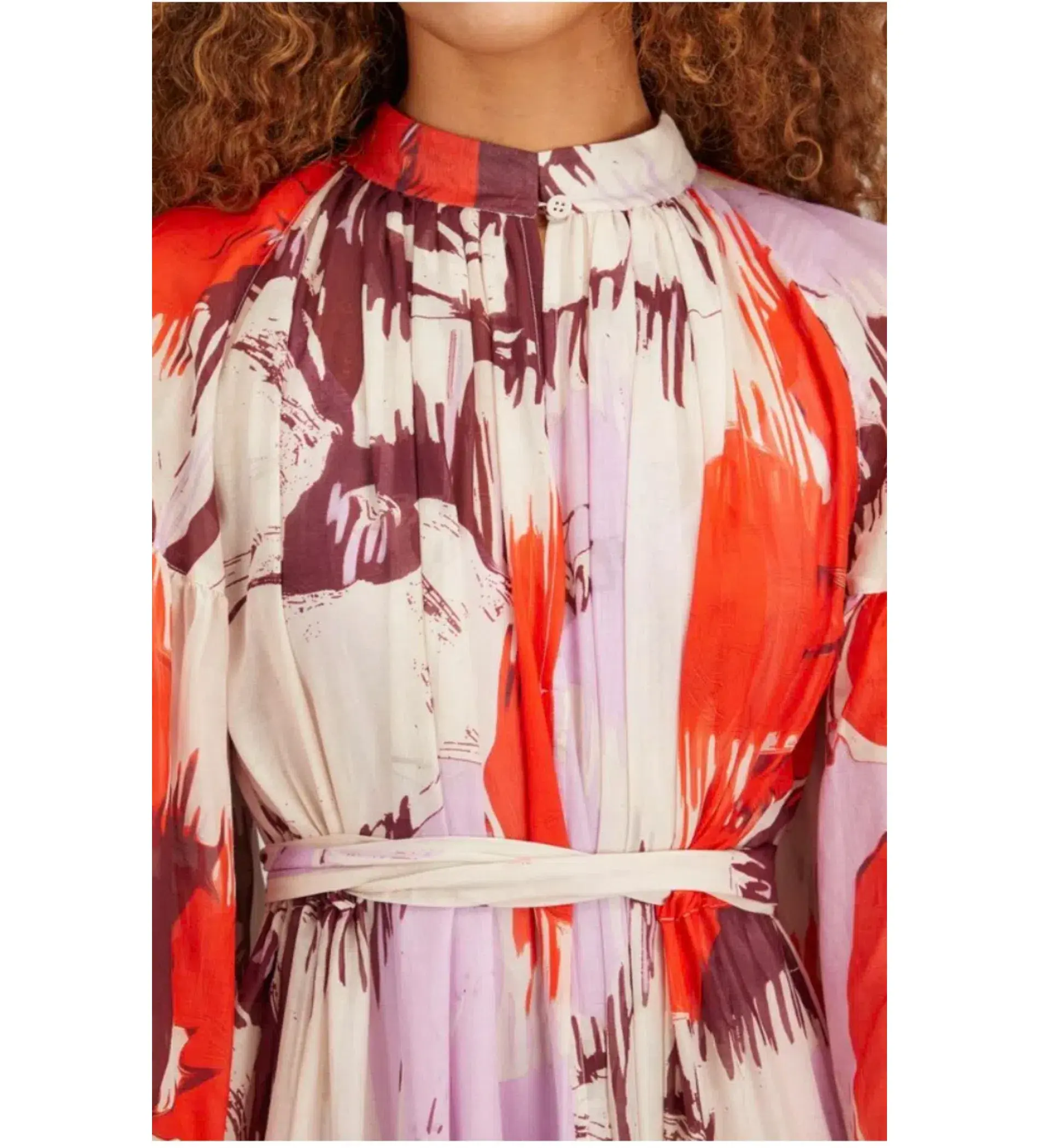 Lee Mathews Audrey Drawstring Maxi Dress Multi Size 4 / AU 14 - Image 5