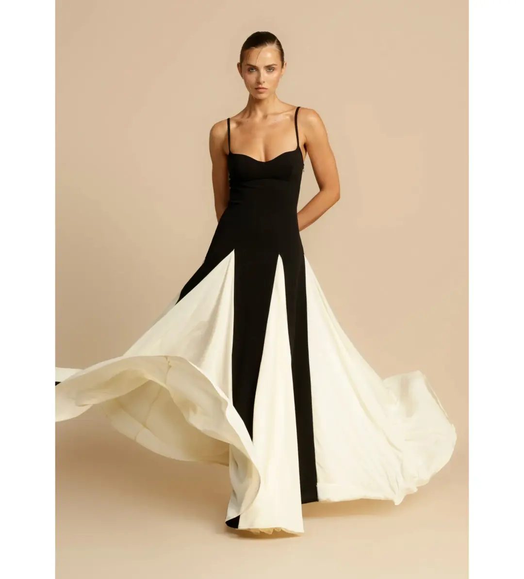 Arcina Ori Paloma Dress Black/White Size AU 14 for rent on The Volte - main image