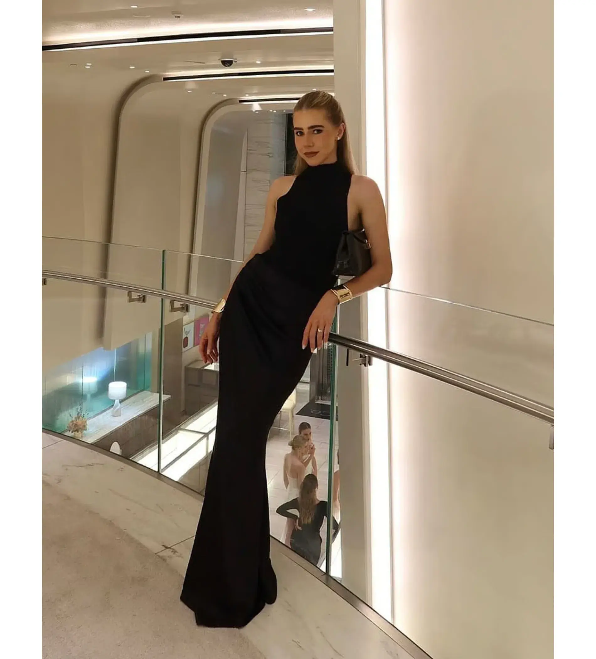 Henne Soraia Dress Black Size AU 8 - Image 1