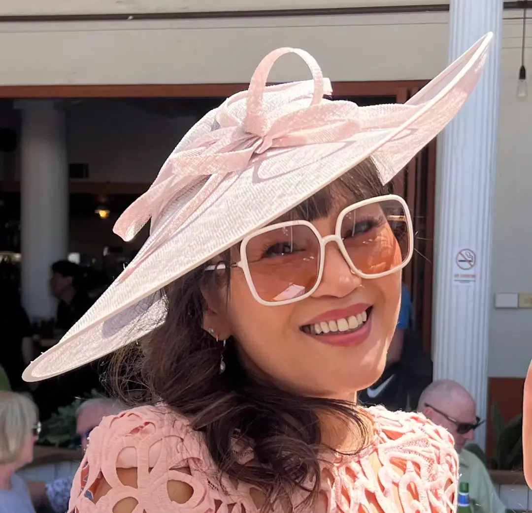 Morgan and Taylor Fascinator Pink   for rent on The Volte - main image