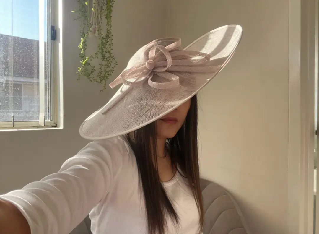 Morgan and Taylor Fascinator Pink   for rent on The Volte - main image