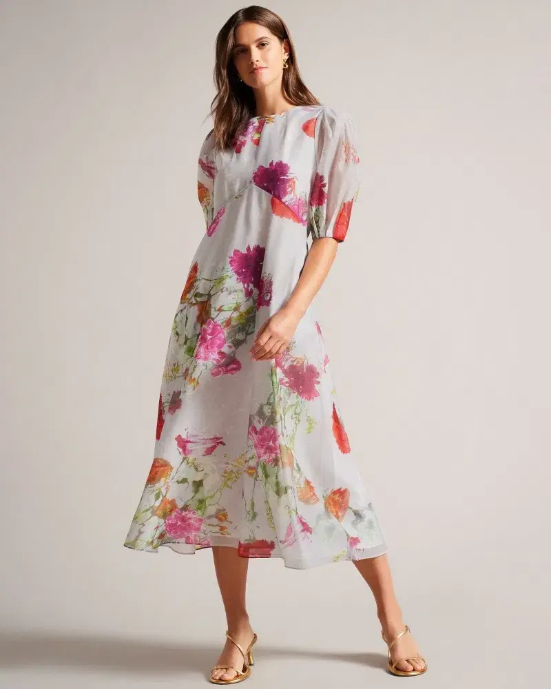 Ted Baker Mekayla Empire Midi Dress Size 5 / AU 16 - Image 1