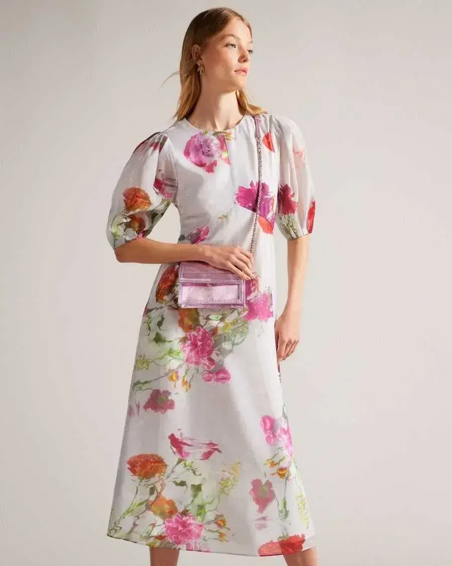 Ted Baker Mekayla Empire Midi Dress Size 5 / AU 16 for rent on The Volte - main image