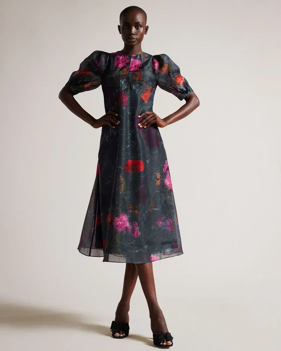 Ted Baker Mekayla Empire Midi Dress Size 3 / AU 12 - Image 1