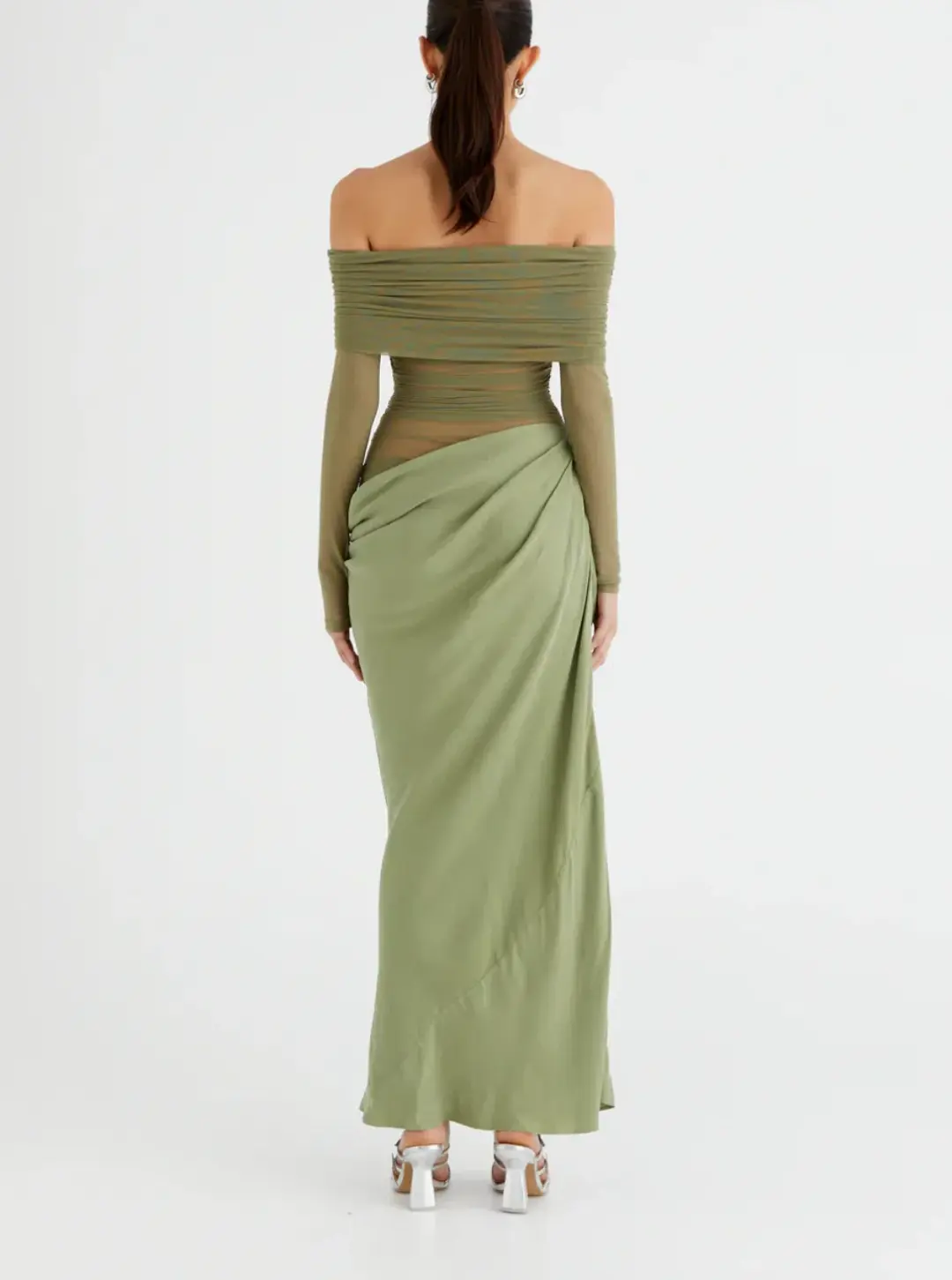 Benni Yasmin Maxi Dress Pistachio Size AU 6 for rent on The Volte - main image