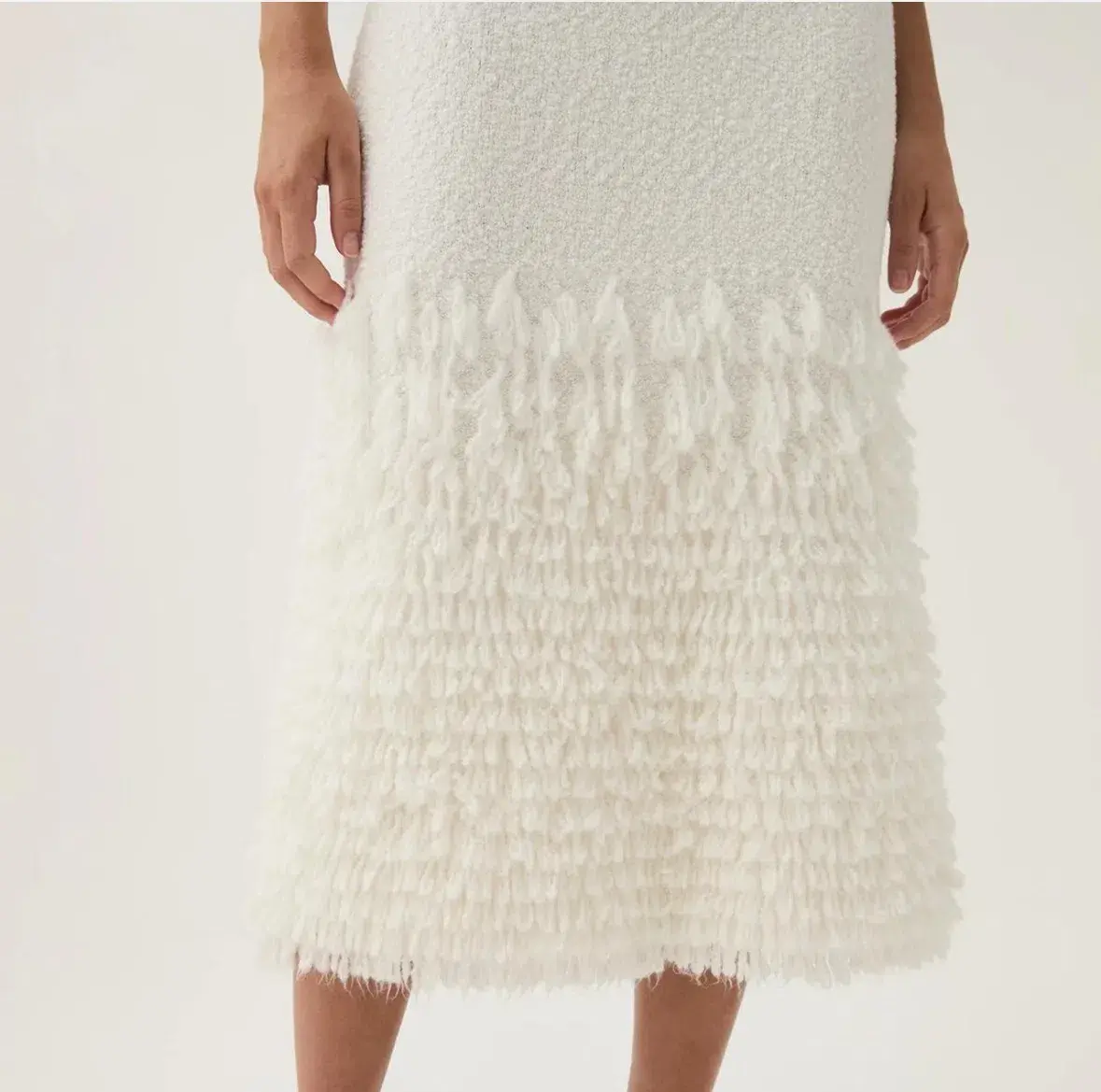 Aje Dimension Knit Midi Dress Ivory Size XS / AU 6 - Image 4