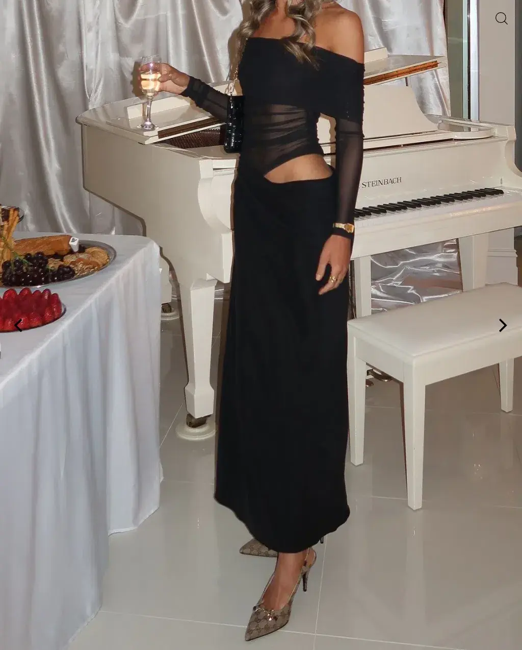 BENNI Yasmin Maxi Dress Black Size AU 6 - Image 5