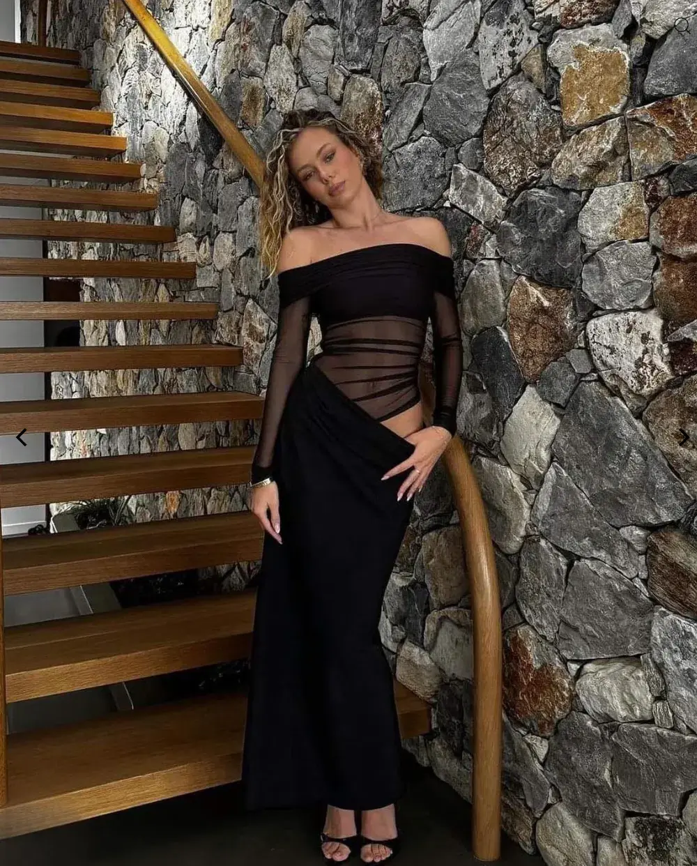 BENNI Yasmin Maxi Dress Black Size AU 6 - Image 4