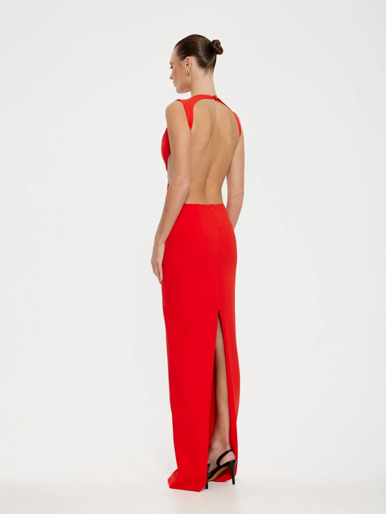 Effie Kats Valencia Gown Cherry Red Size 8 - Image 2
