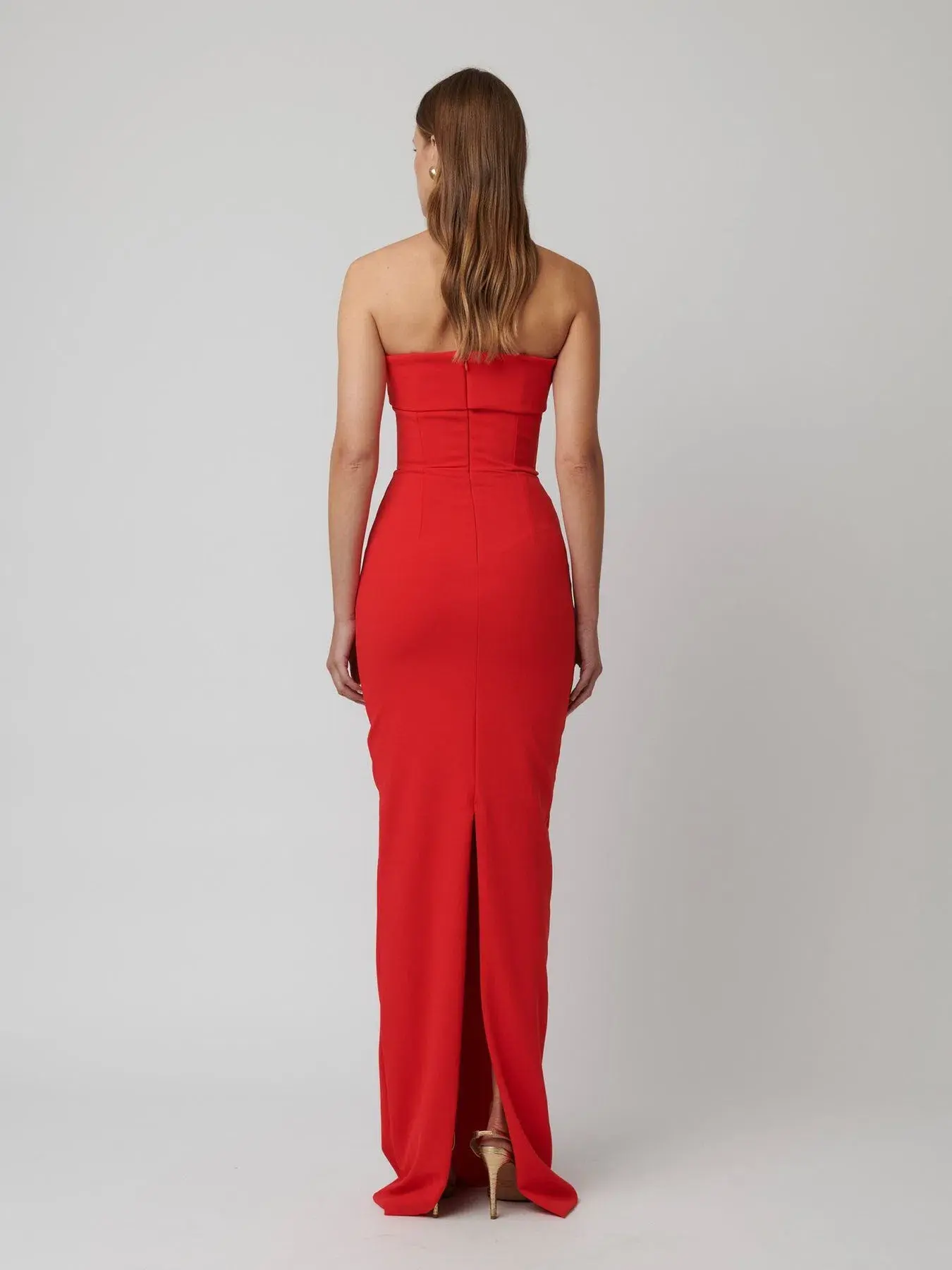Effie Kats Monroe Gown Cherry Red Size 6 - Image 2