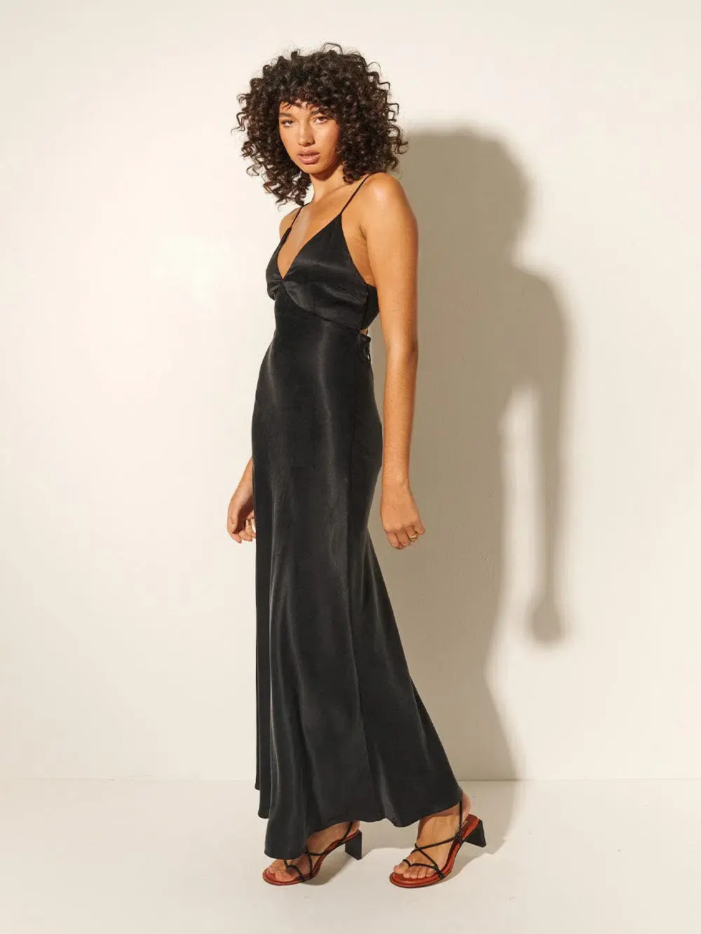 Kivari Bianca Slip Dress Black Size 4 - Image 1