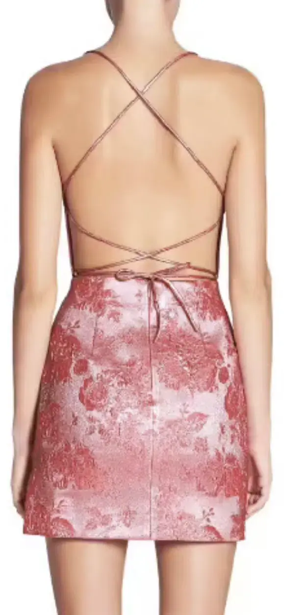 Manning Cartell Kyoto Calling Mini Dress Pink Metallic Size 8 - Image 5