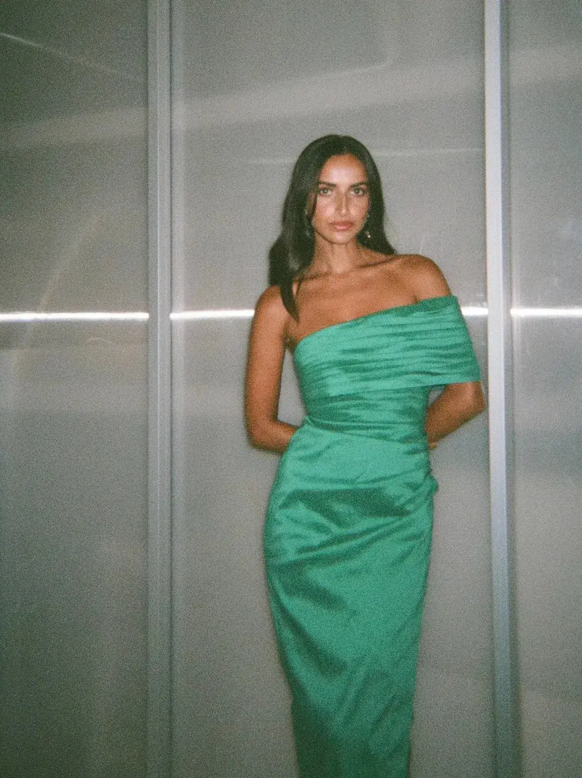Sheike Giselle Gown Jade Green Size 10 - Image 5