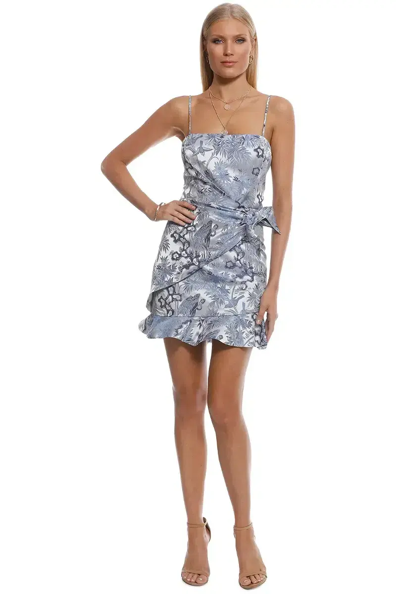 Alice McCall Little Bonita Mini Dress Blue Floral Size 8 - Image 4