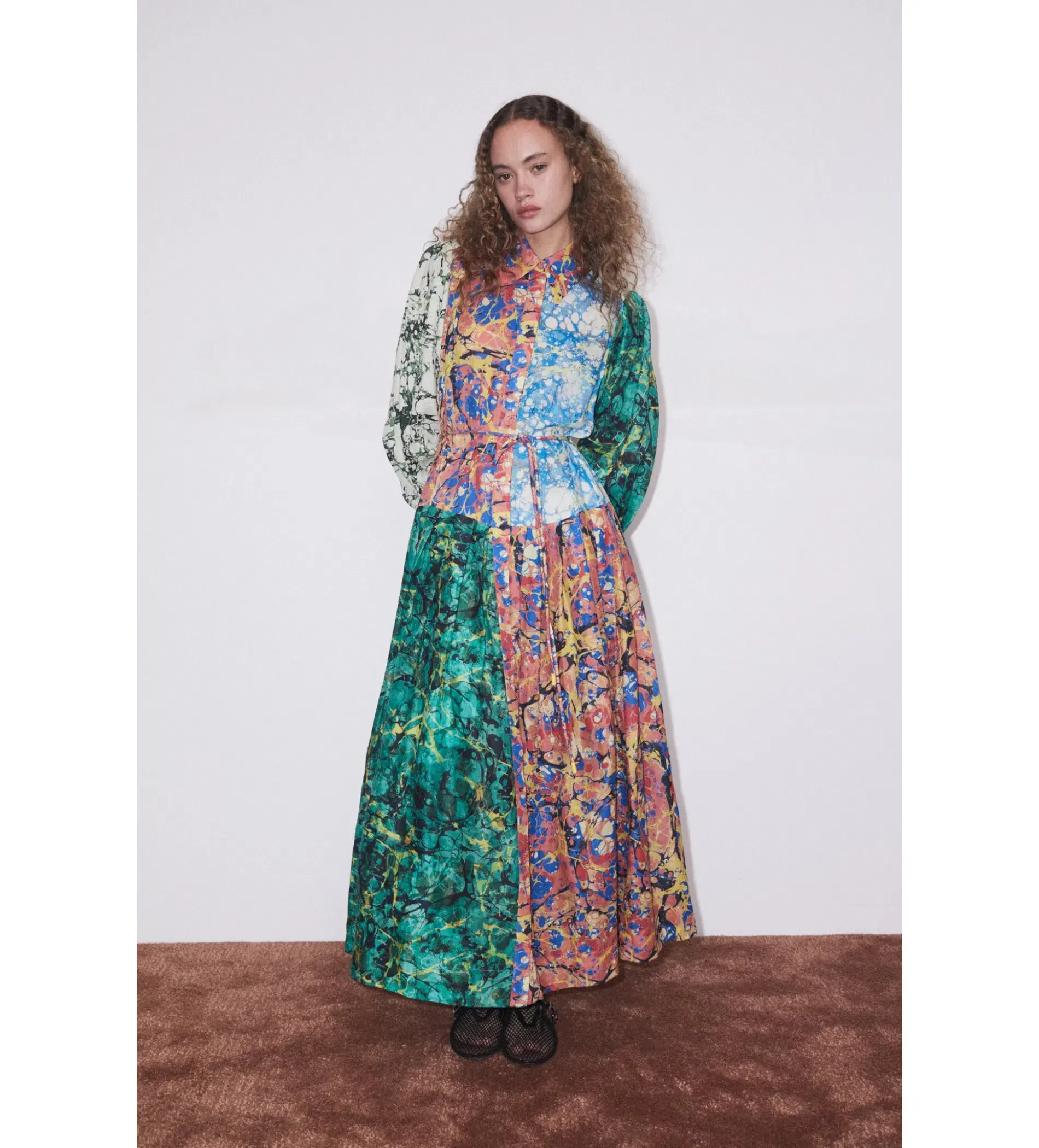 Alemais Sunburst Shirtdress Multi Size 12 - Image 1