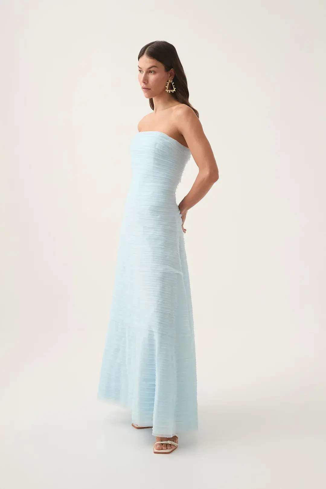Aje Soundscape Maxi Dress Sea Breeze Size Au 6 - Image 4