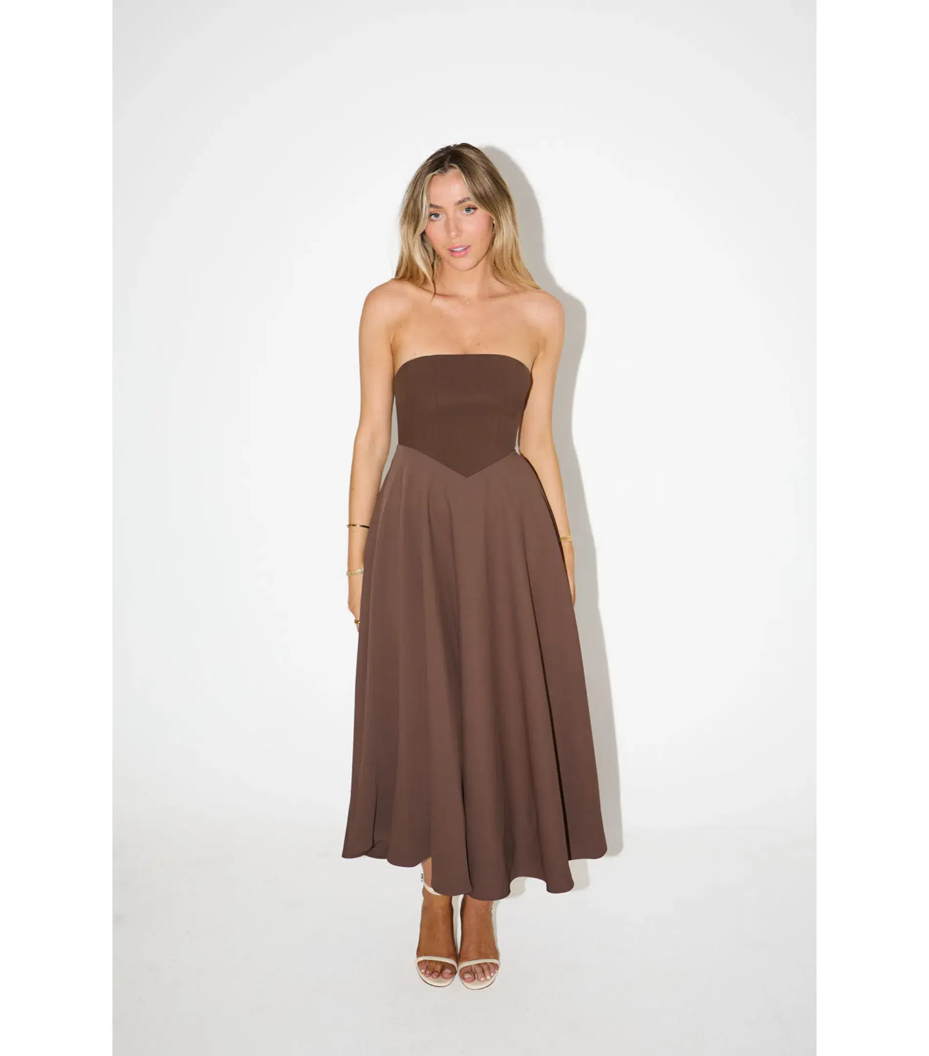 Odd Muse Ultimate Muse Strapless Dress Brown Size 14 - Image 1