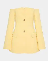 Sir The Label Sandrine Tailored Mini Dress in Limone Size 2 / 10 - Image 4