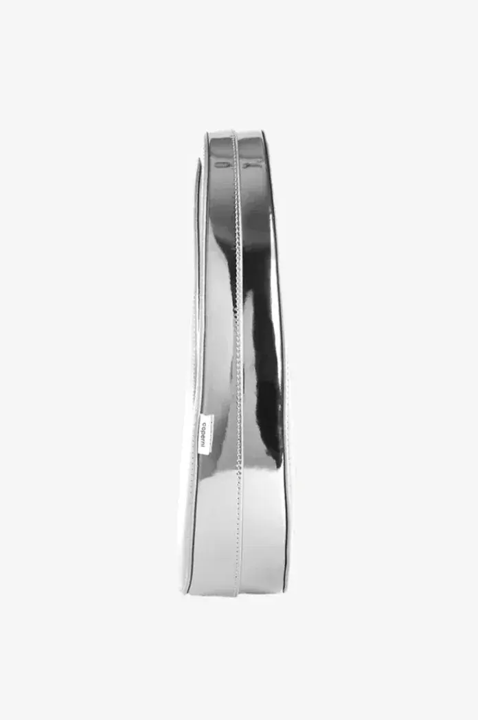 Coperni Silver Swipe Mini Leather Shoulder Bag - Image 4