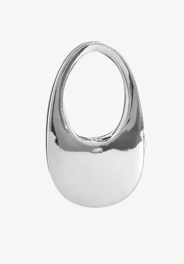 Coperni Silver Swipe Mini Leather Shoulder Bag - Image 6