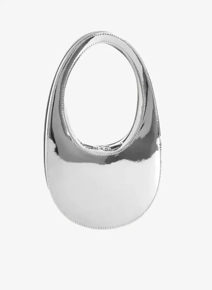 Coperni Silver Swipe Mini Leather Shoulder Bag - Image 1