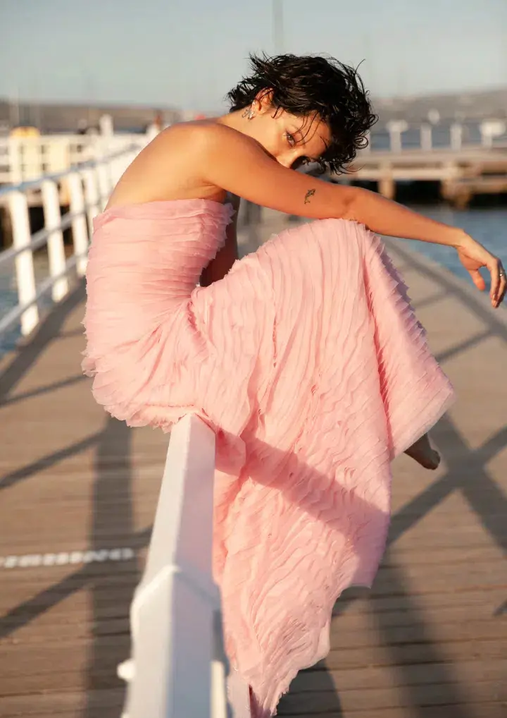 Aje Soundscape Maxi Dress Pink Size 6 - Image 6