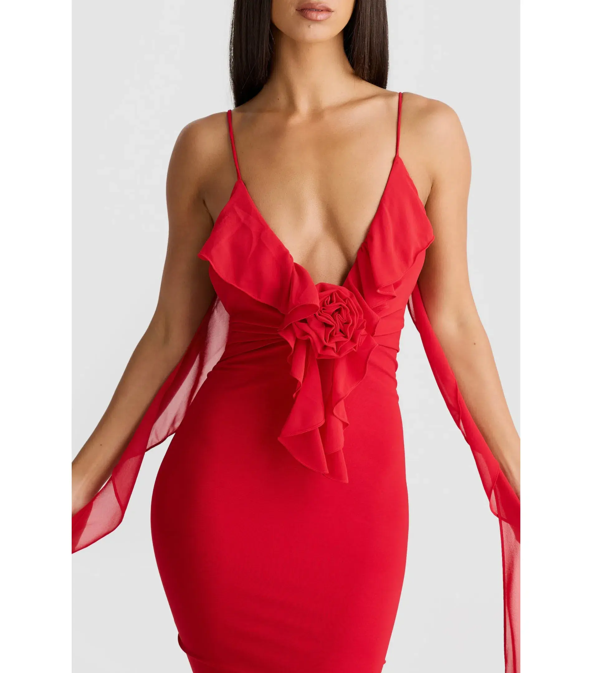 Melani The Label Red Floor Length Dress Red XS/Au 8  - Image 2