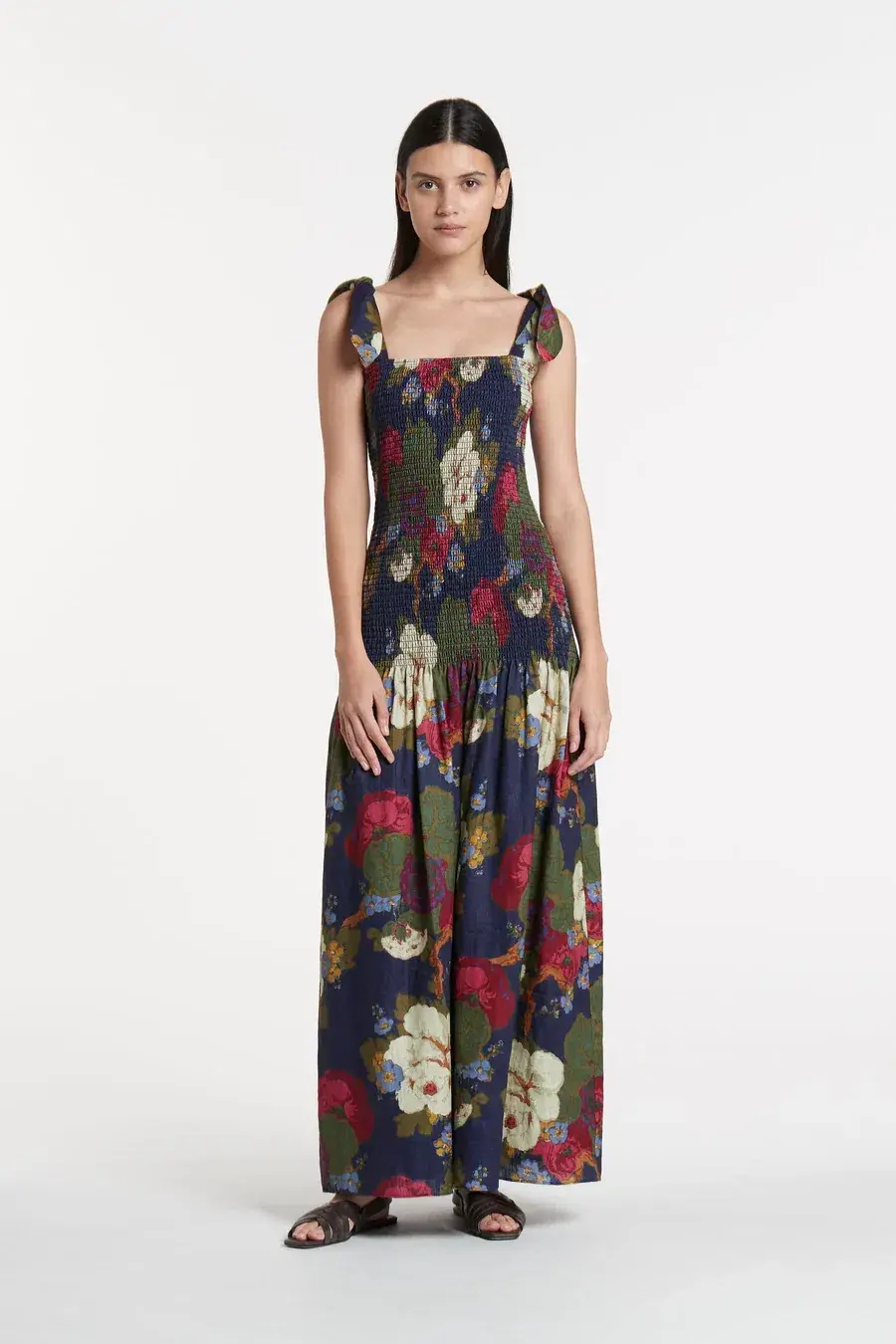 Sir the label Francesca Shirred Maxi Dress Merce Garcia Print Size 6 - Image 1