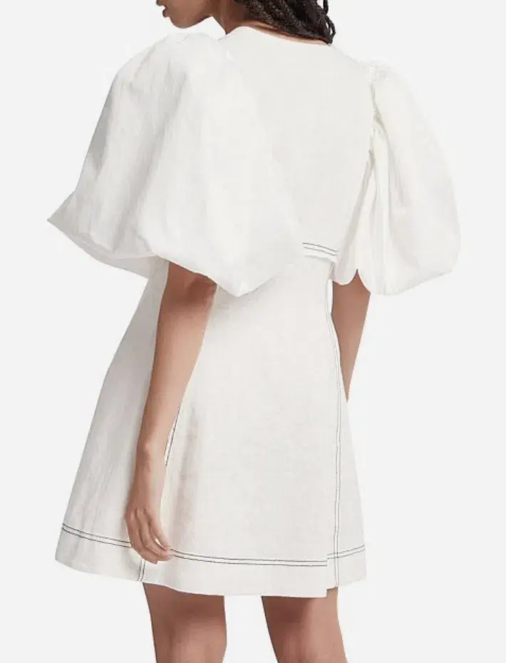 Aje Cherished Mini Dress Ivory Size 10 - Image 4