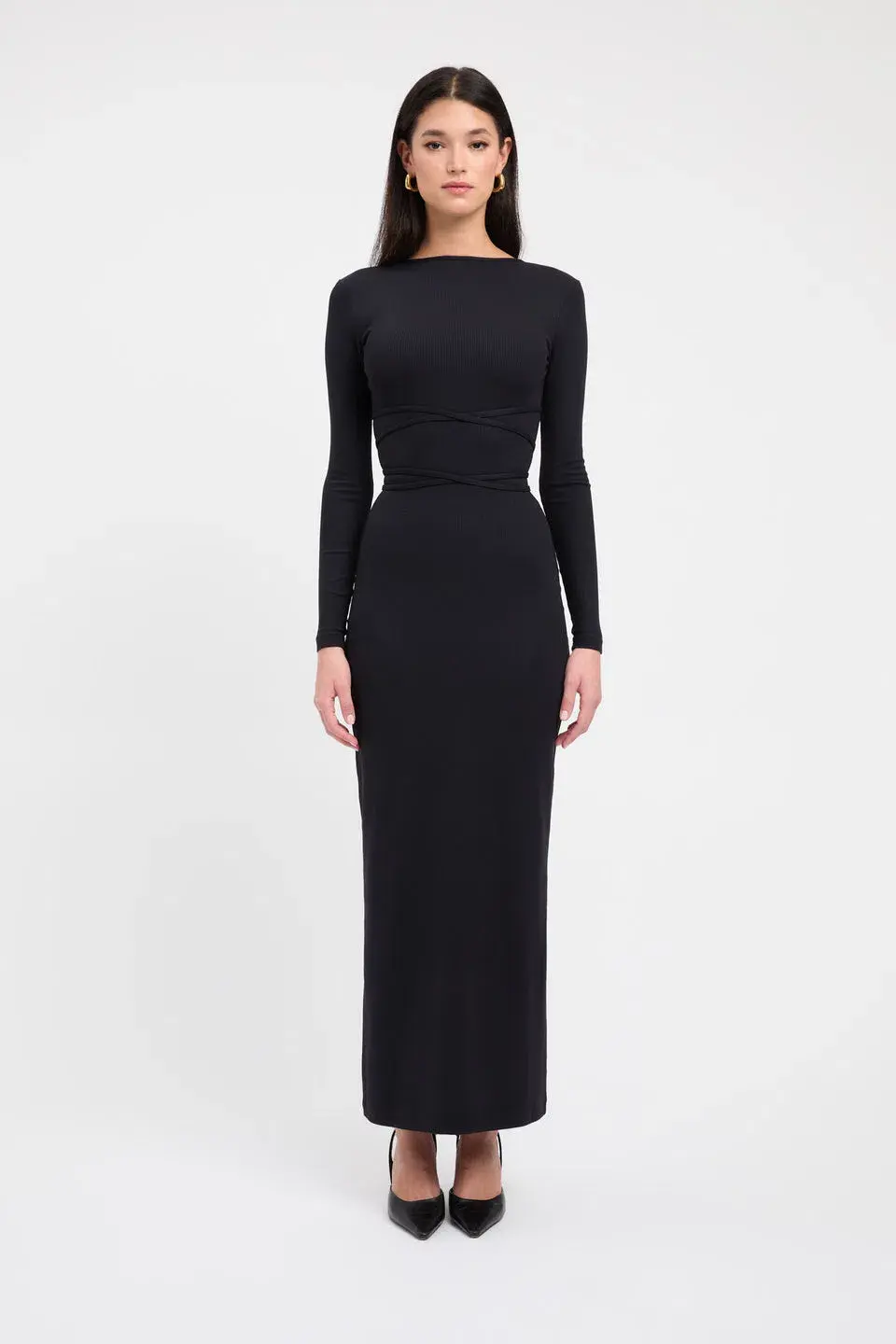 Kookai Sereya Maxi Dress Black  Size 6 for rent on The Volte - main image