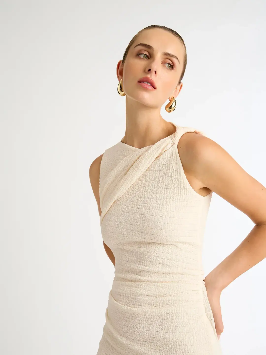 Sheike Eastside Dress Cream Size 8  for rent on The Volte - main image
