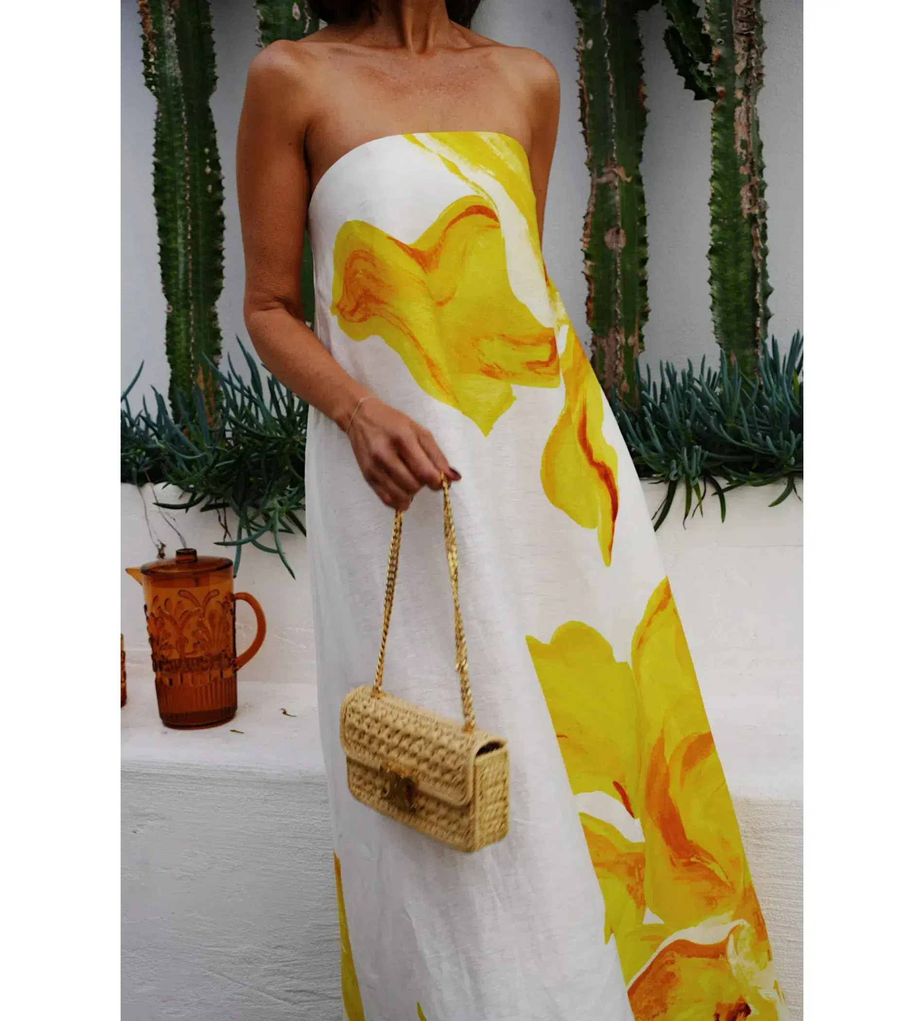Acler Hopton Midi Dress in Ivory Calla Lily Size AU 10  - Image 2