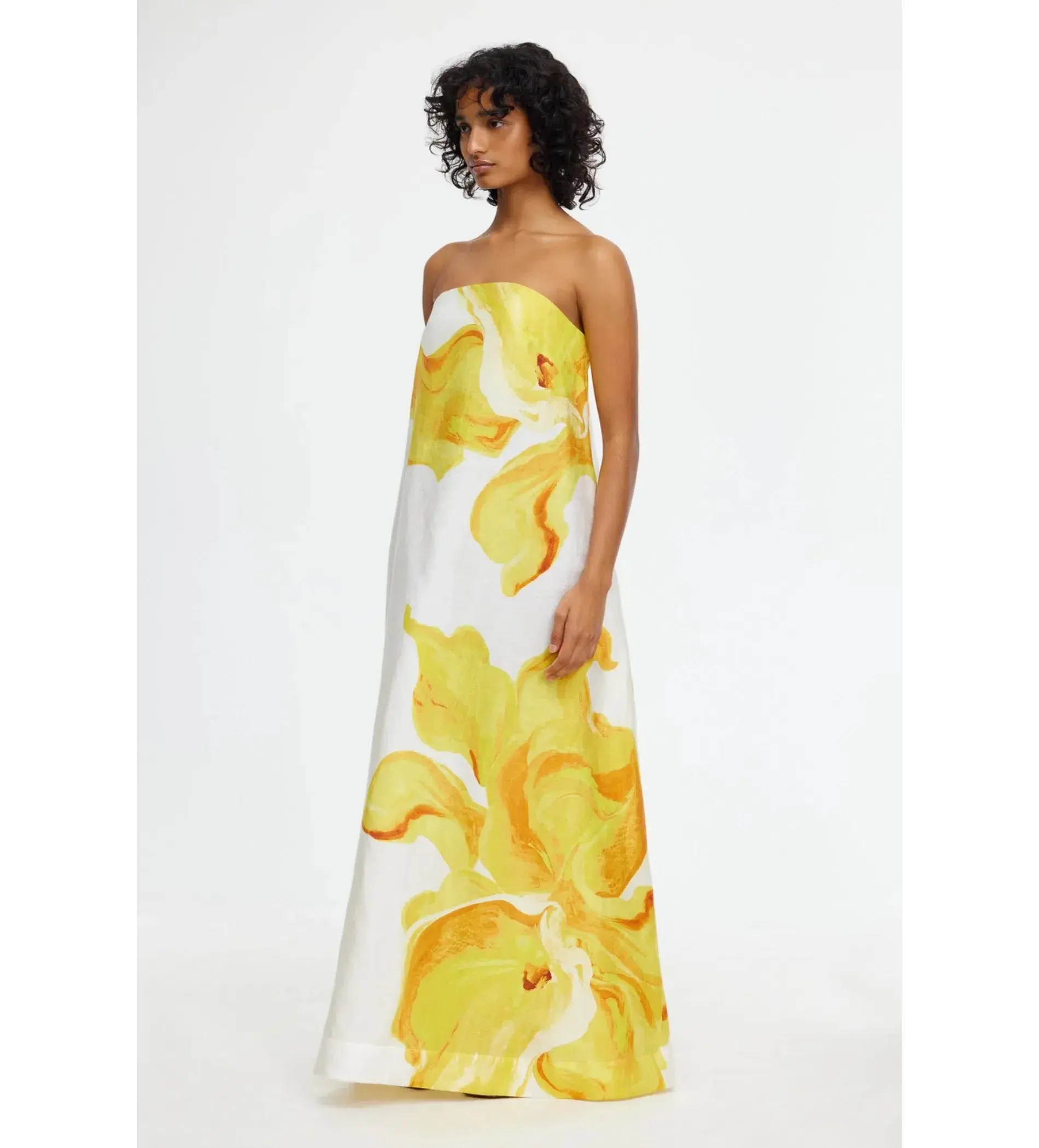 Acler Hopton Midi Dress in Ivory Calla Lily Size AU 10  - Image 4