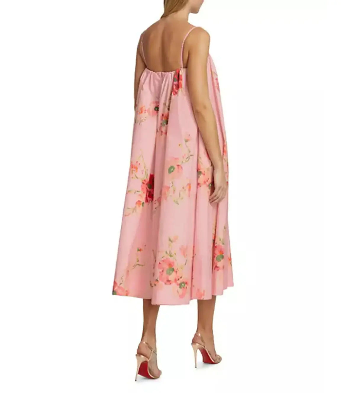 Zimmermann Lightburst Puff Midi Dress in Red Floral Size 0 / AU 8  - Image 3
