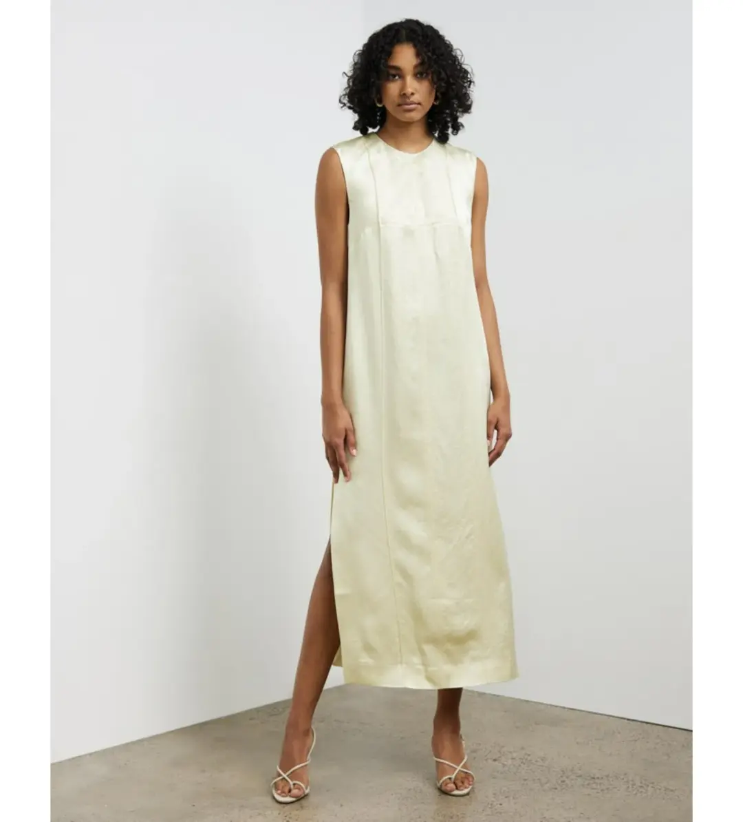 Camilla And Marc Myah Shift Dress Acid Yellow Size AU 10 for rent on The Volte - main image