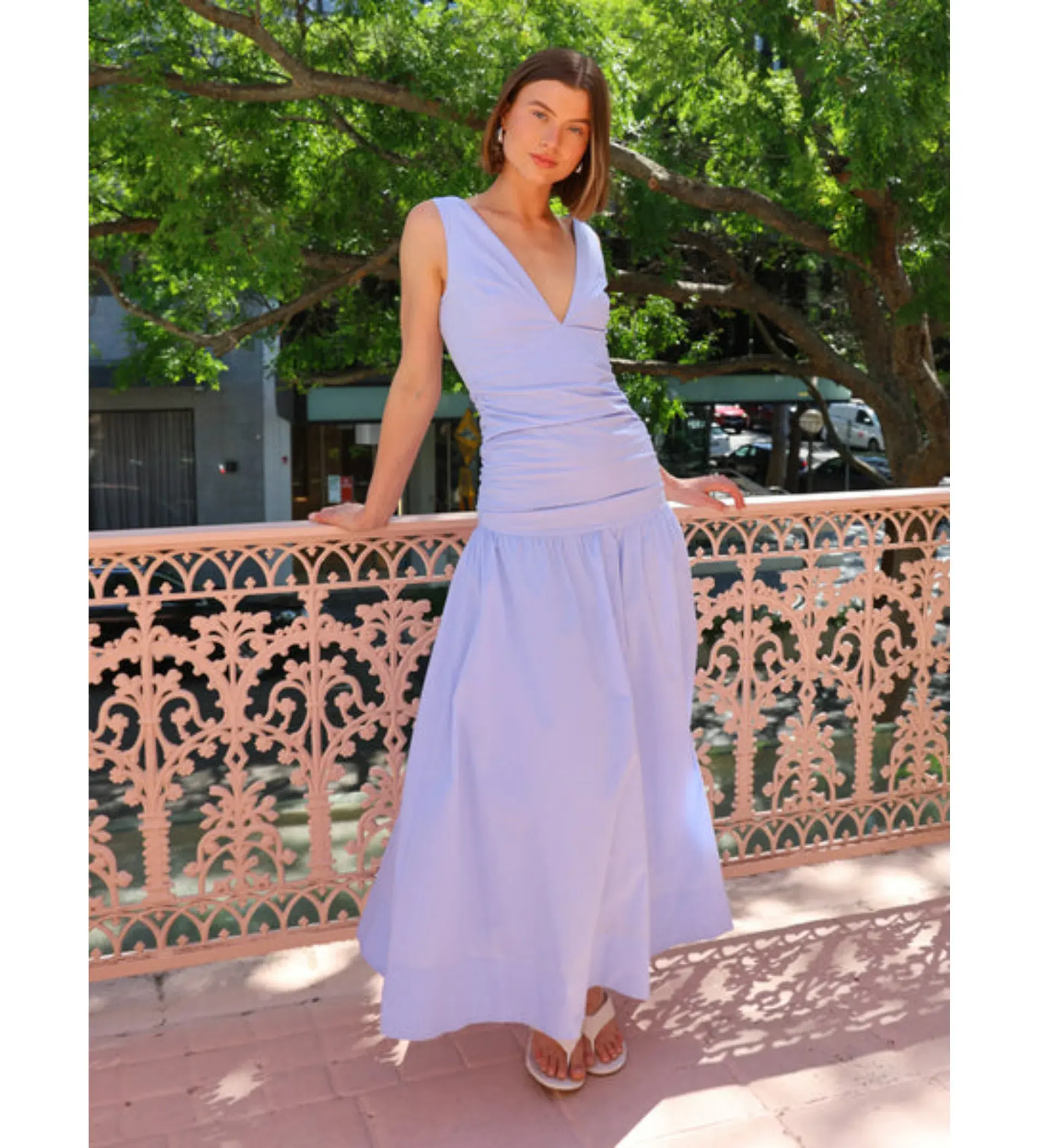 By Nicola Bowie Maxi Dress In Cornflower Blue Size AU 8 - Image 2