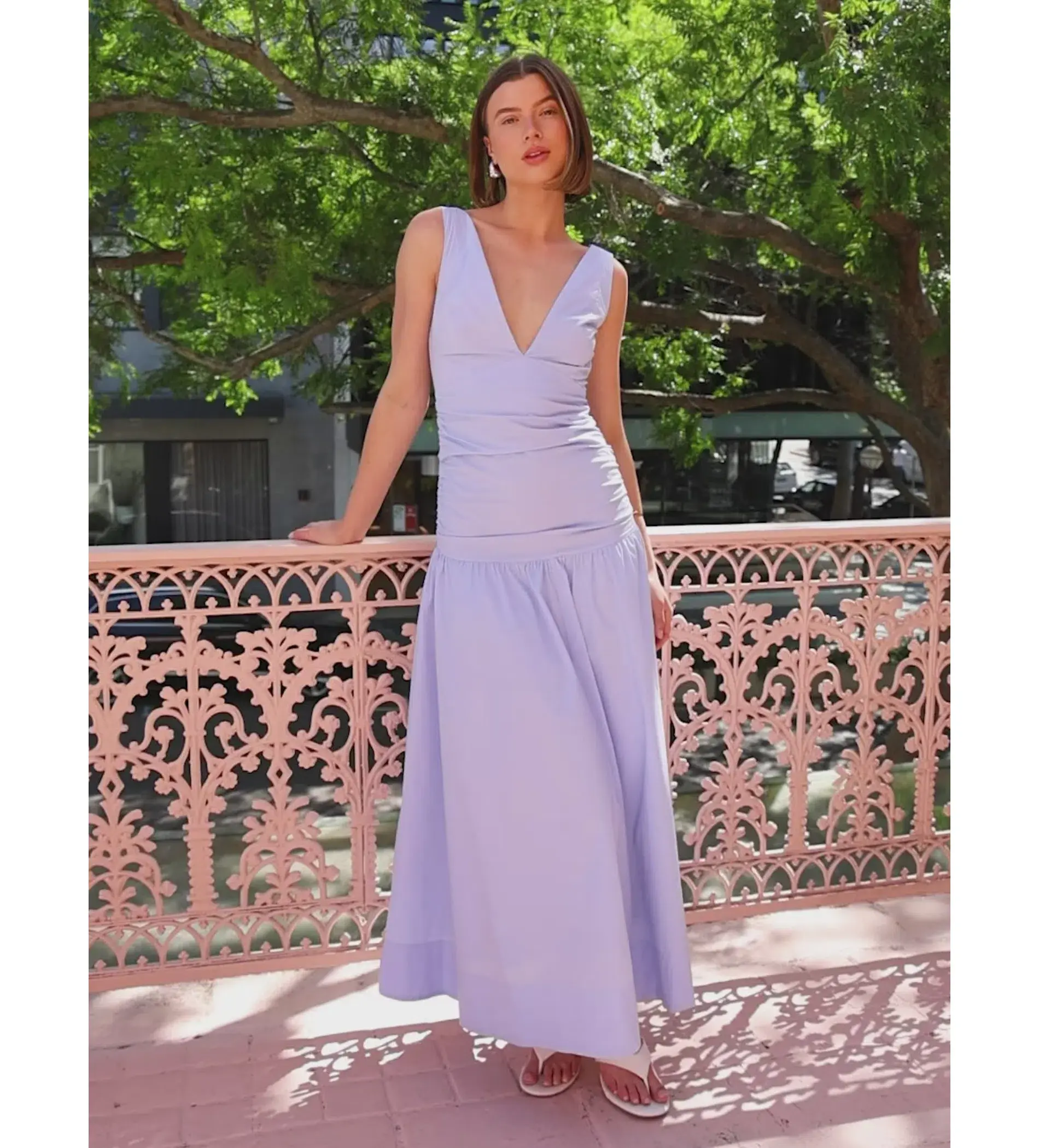 By Nicola Bowie Maxi Dress In Cornflower Blue Size AU 8 - Image 1