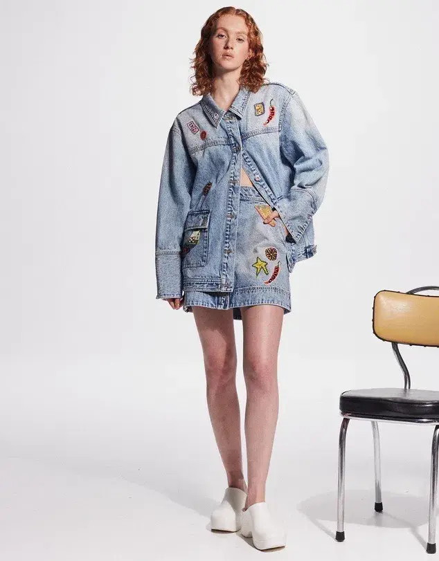 Alemais Jackpot Denim Jacket Size AU 8 and Mini Skirt Size AU 10 Blue - Image 1